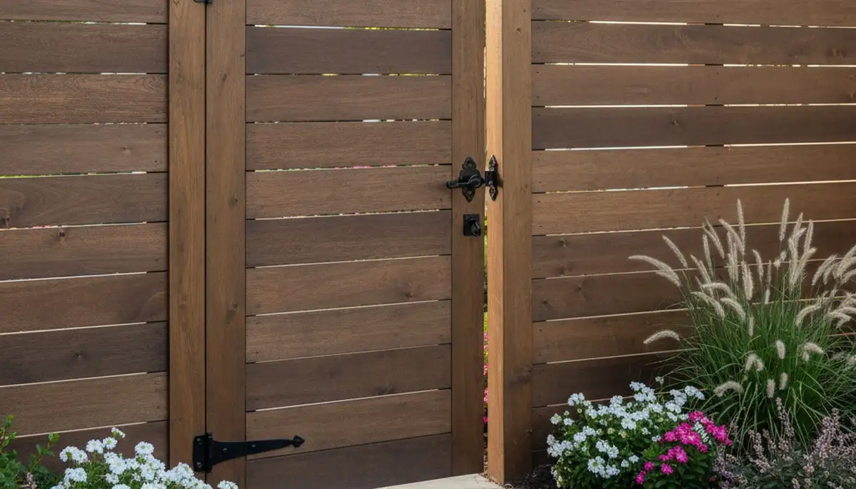 Custom gate and fence installation in Lakeland, FL by Chop Chop Landscaping for secure, durable entry access