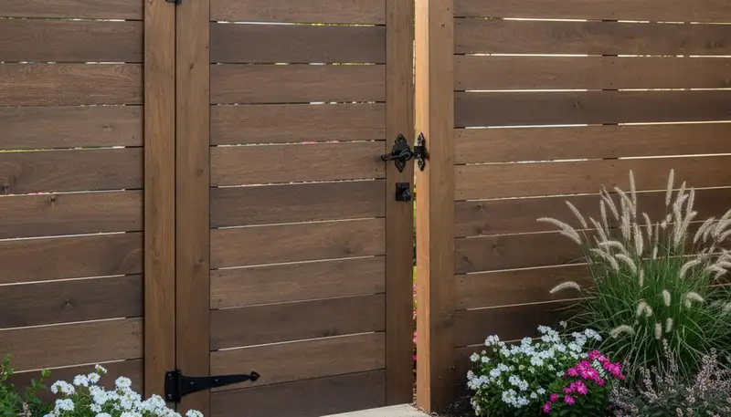 Custom gate and fence installation in Lakeland, FL by Chop Chop Landscaping for secure, durable entry access