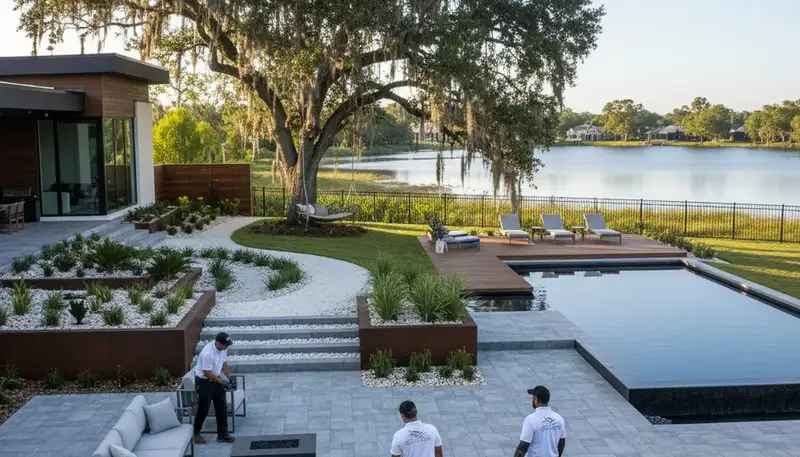 Landscaping service in Lakeland, FL for professional lawn care and yard maintenance
