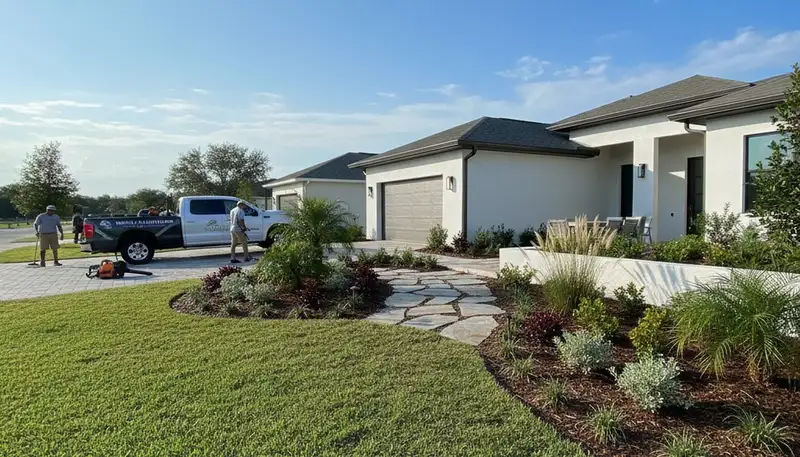 Landscaping team serving Lakeland, FL with professional lawn care and yard maintenance services
