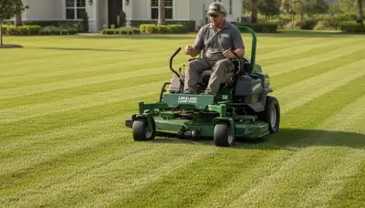 Precision lawn striping and edging by Chop Chop Landscaping in Lakeland, FL