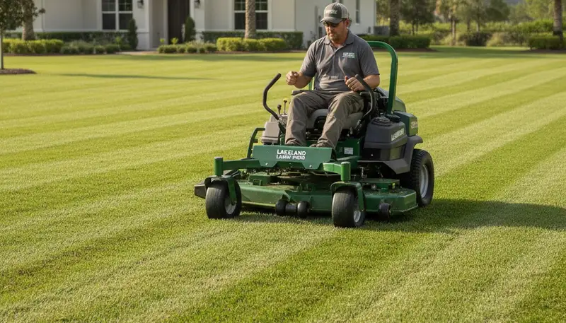 Precision lawn striping and edging by Chop Chop Landscaping in Lakeland, FL