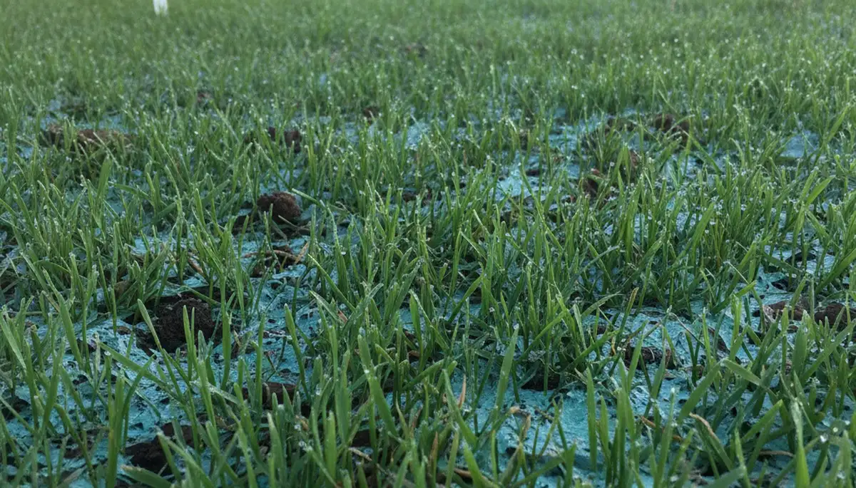Hydroseeded lawn seedlings sprouting into lush green grass in Lakeland, FL by Chop Chop Landscaping